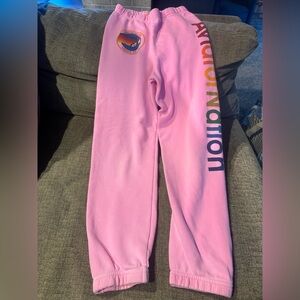 Aviator pink girls sweat pant